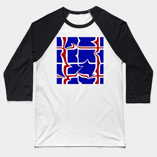Distorted squares Baseball T-Shirt by TiiaVissak